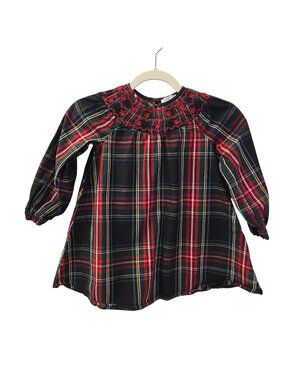 J. Crew Crewcuts Smocked Stewart Tartan Plaid Dress Size Girl's 5